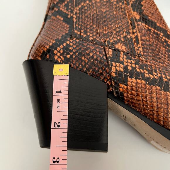 Aeyde Leather Snake Print Western Ankle Boots Size 39 EU - Picture 10 of 10